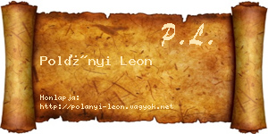 Polányi Leon névjegykártya